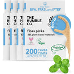 The Humble Co Dental Floss Picks 200 Count front packaging view
