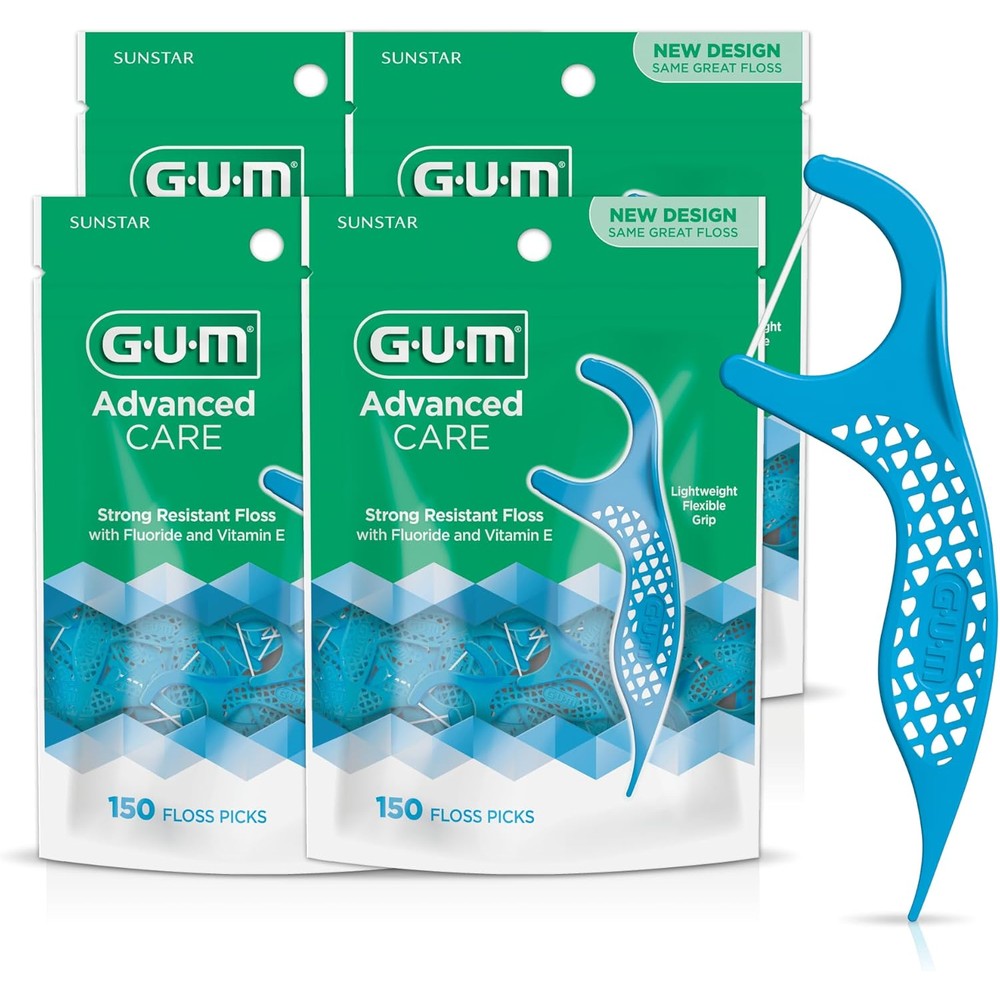 GUM Advanced Care Floss Picks adult dental flossers front view package