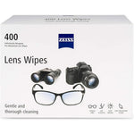 ZEISS Pre-Moistened Alcohol Wipes front view of the 400 count box packaging