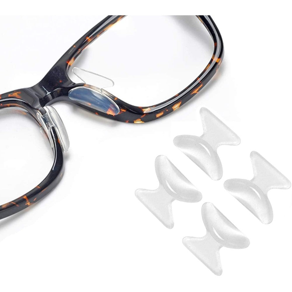 SMARTTOP Silicone Eyeglass Nose Pads front view packaging with twelve pairs of clear adhesive cushions