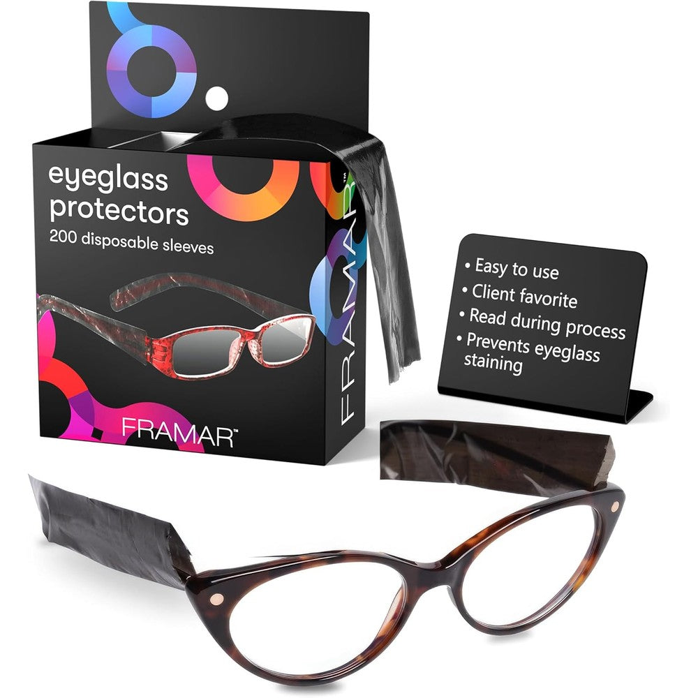 Framar eyeglass protector sleeves 200 count box front view
