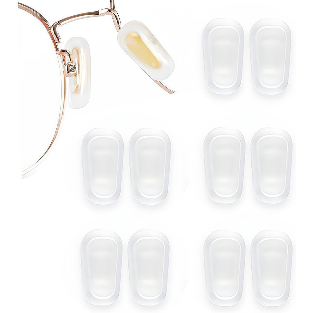 BEHLINE slip on silicone eyeglasses nose pad covers five pairs pack front view