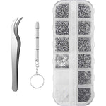 Weico eyeglasses repair kit front view of clear organized compartment case