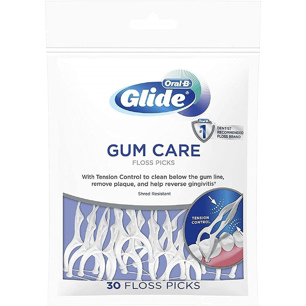 Oral-B Glide Floss Picks 30 count pack of 6 front view