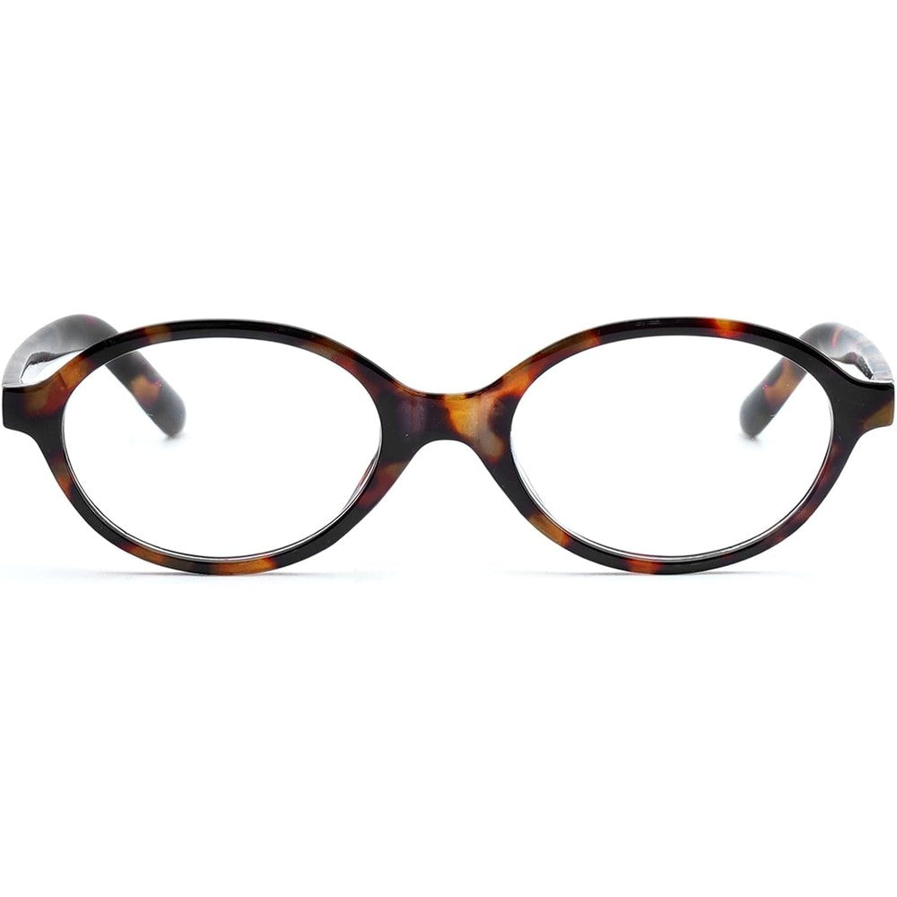 Sunbsr retro oval blue light glasses with tortoise frame