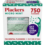 Plackers Micro Mint dental flossers front view of packaging