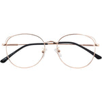 Linvo cat eye metal glasses front view