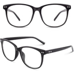 CGID CN81 retro oversized clear lens glasses front view