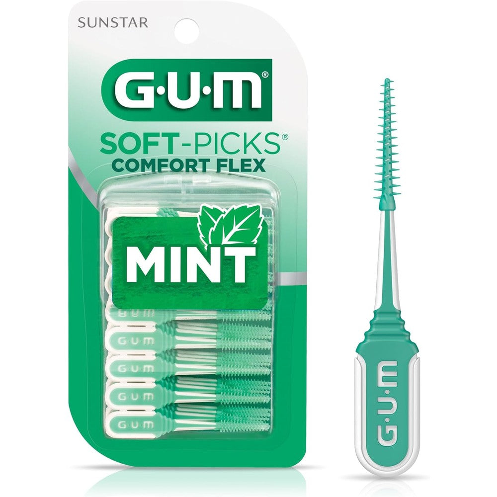 GUM Soft Picks Comfort Flex Mint front packaging view for advanced interdental cleaning