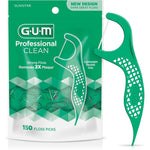 GUM Professional Clean Floss Picks front packaging view shred resistant dental flossers