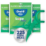 Oral-B Glide Mint Dental Floss Picks three pack bundle containing 225 total picks