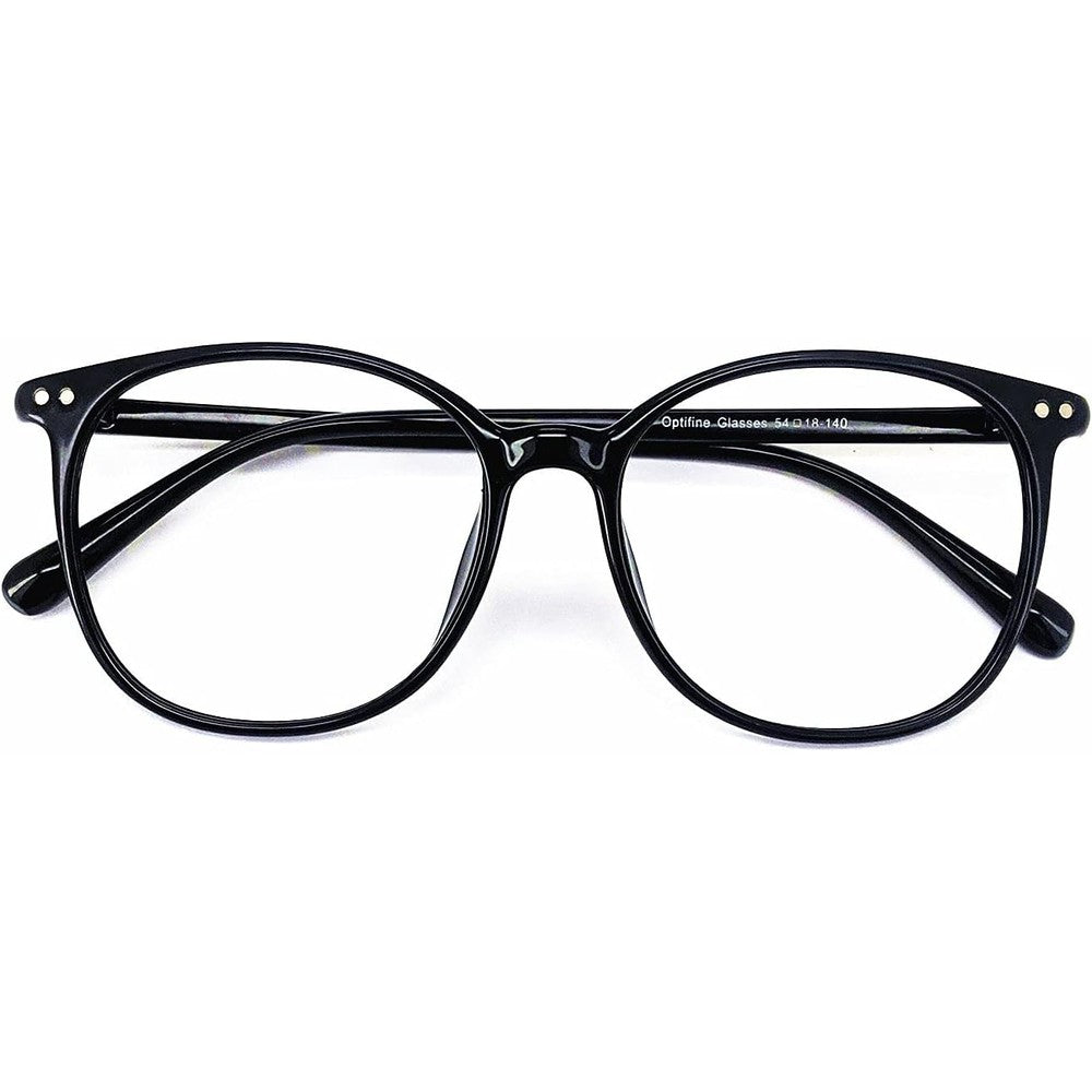Optifine anti blue light reading glasses front view oversized frame