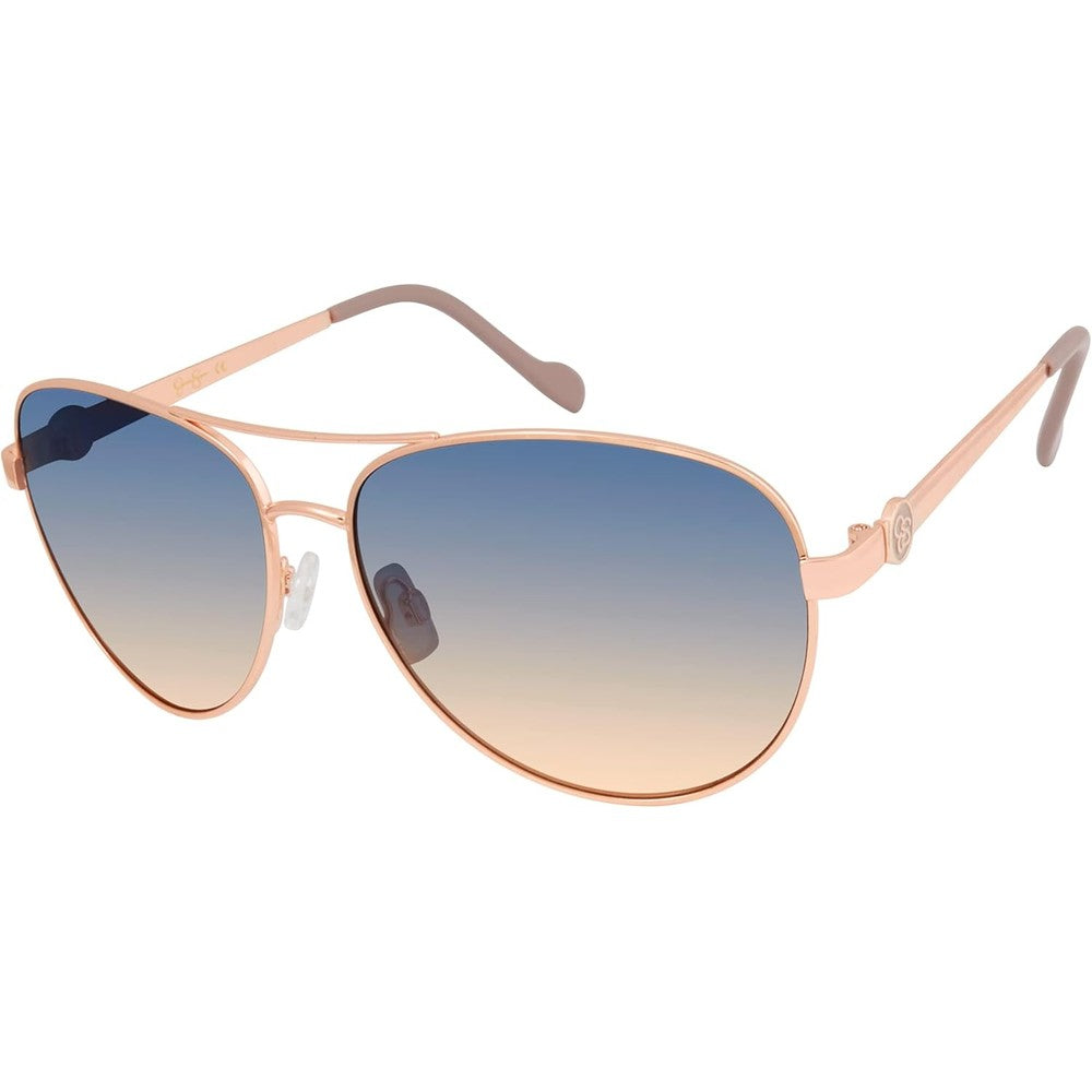 Jessica Simpson Women's J5596 classic metal aviator sunglasses front view