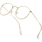 Aisswzber small round circle unisex clear lens glasses front view