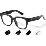 CGID oversized square clear lens glasses front view fashion accessory