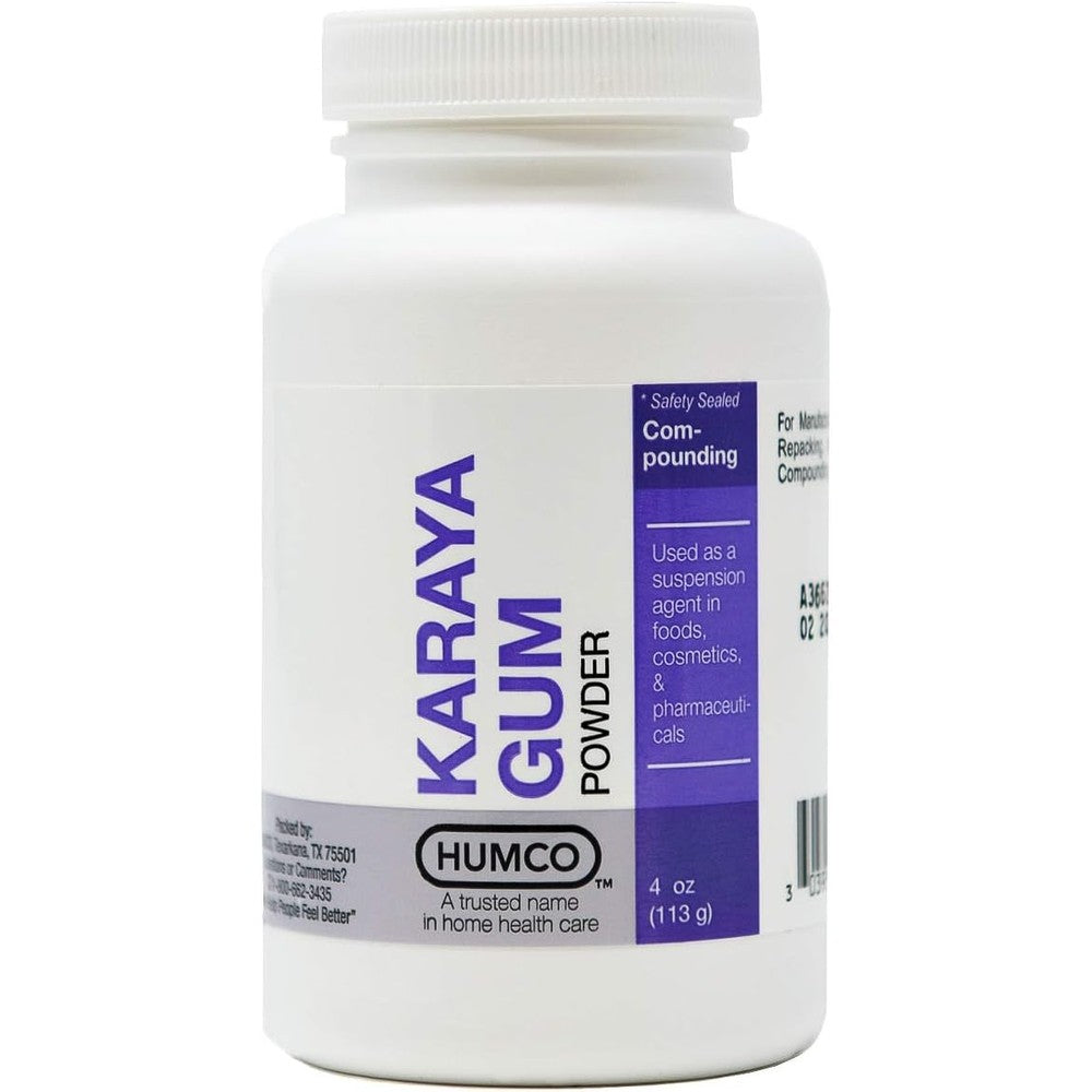 Humco Karaya Gum NF Powder 4 Ounce container front view professional thickening agent