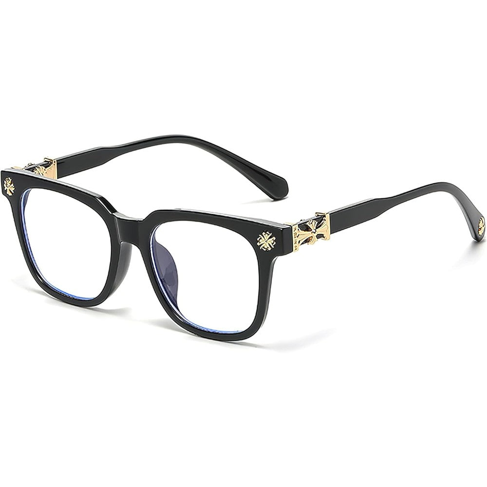 Generisch classic thick square frame glasses front view