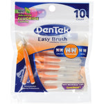 DenTek Easy Brush Interdental Cleaners front view of 10 count packaging.