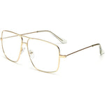 Dollger classic gold metal frame glasses front view