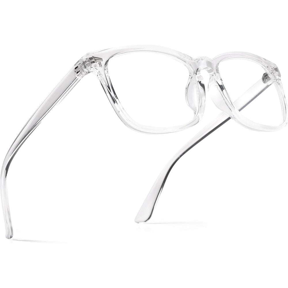 Pro Acme Wayfarer non-prescription clear frame glasses front view