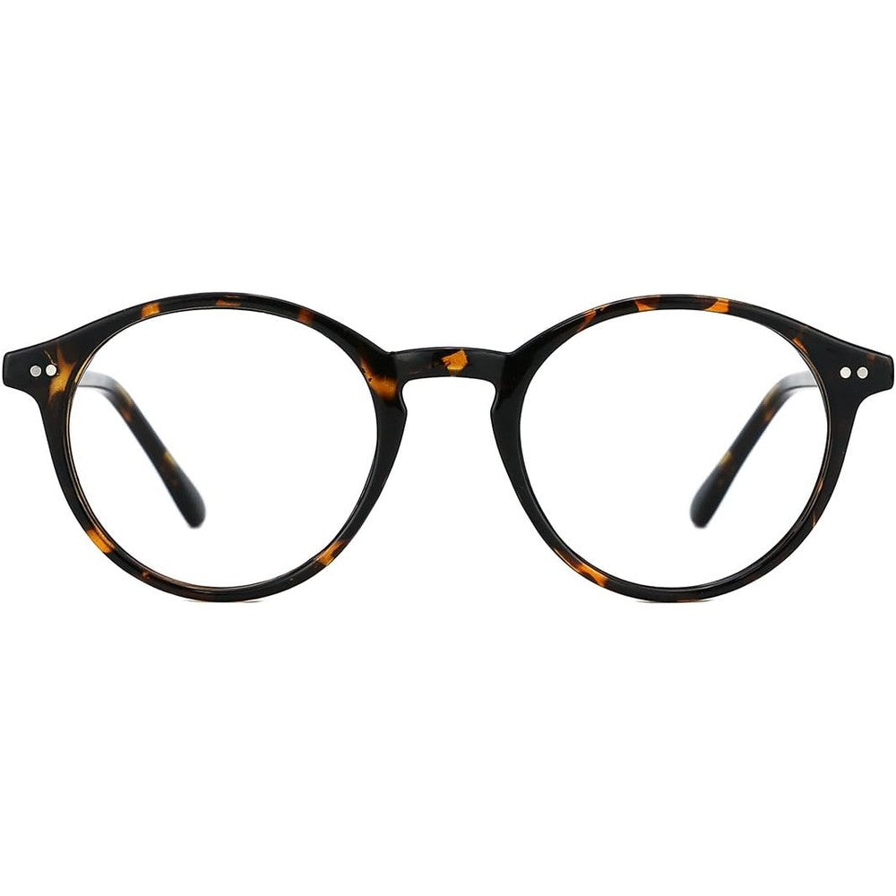 TIJN vintage round blue light blocking glasses front view