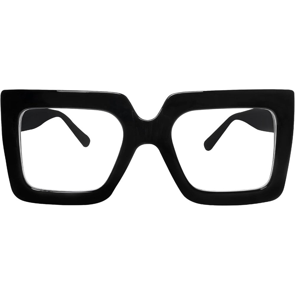 Hoyuwak oversized square blue light glasses front view
