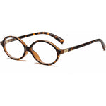 Breaksun retro oval tortoise blue light glasses front view