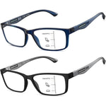 Cara Optical progressive reading glasses front view black and blue frames
