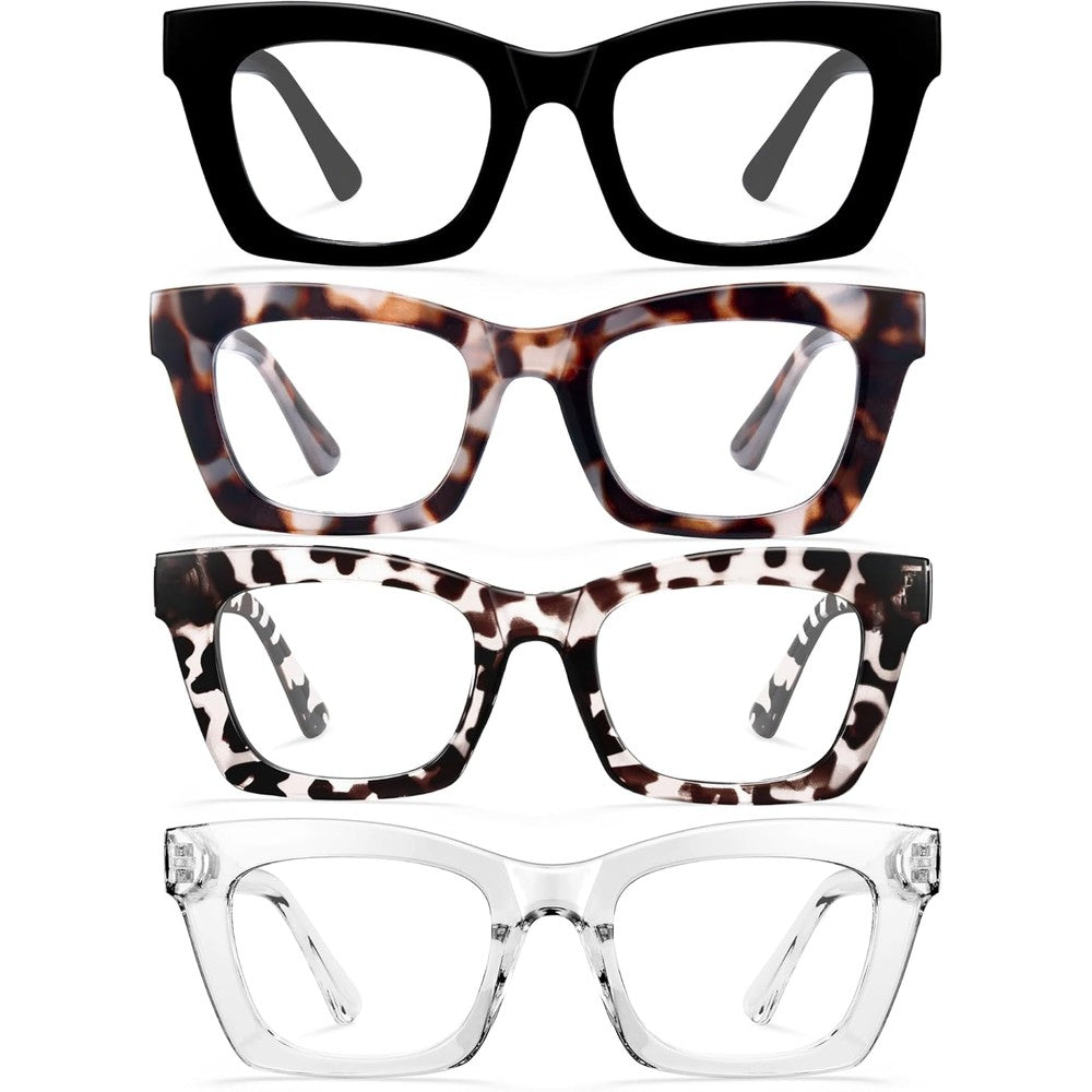 Ccvoo Oprah style blue light reading glasses front view
