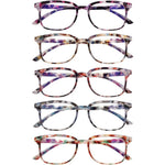 Stastend 5 pack blue light blocking reading glasses front view