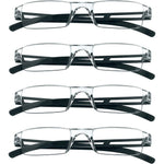 LifeArt blue light blocking reading glasses front view with rectangle frames.