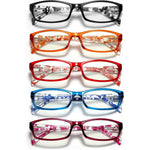 Kunchu 5 pack blue light blocking reading glasses front view