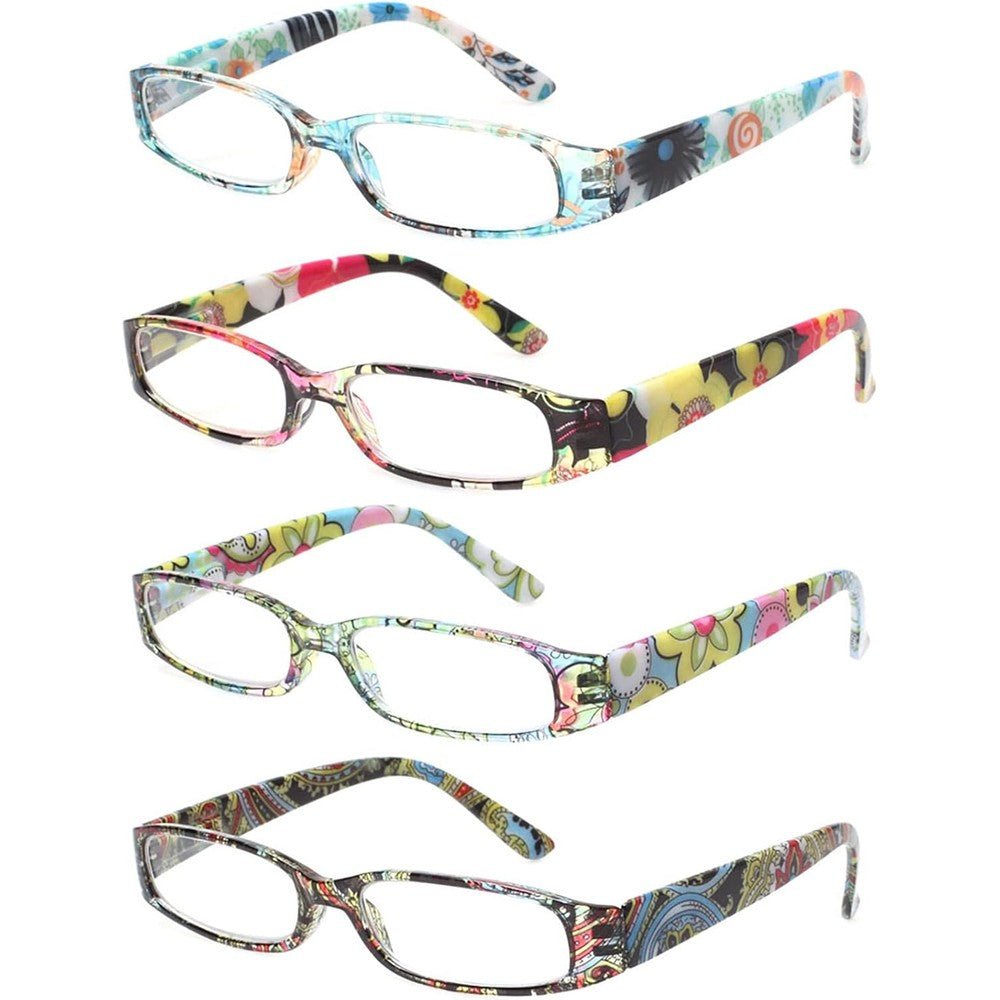 Kerecsen women's reading glasses 4 pairs set front view