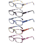Videbla 5 pack blue light blocking reading glasses front view