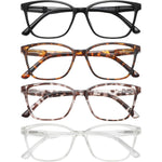 Przene Blue Light Blocking Reading Glasses For Women And Men With Spring Hinge 4 Pack Assorted Colors - Image 1