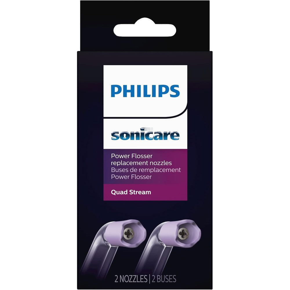Philips Sonicare Power Flosser Quad Stream Tips F3 front view 2pk
