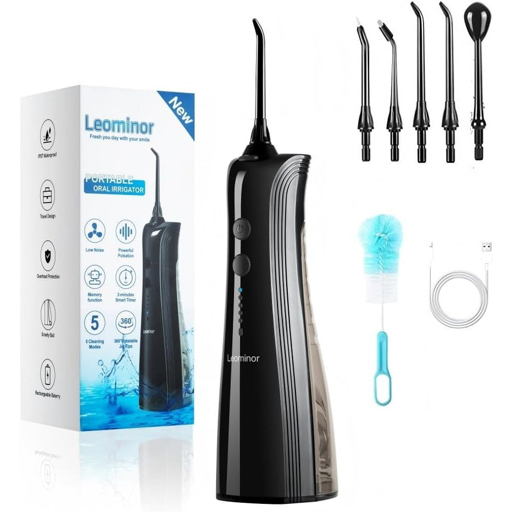 Leominor Water Dental Flosser front view cordless oral irrigator