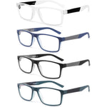 Dongdi blue light blocking reading glasses front view in multi-pack