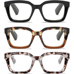 Louol Readers Oprah style square reading glasses front view