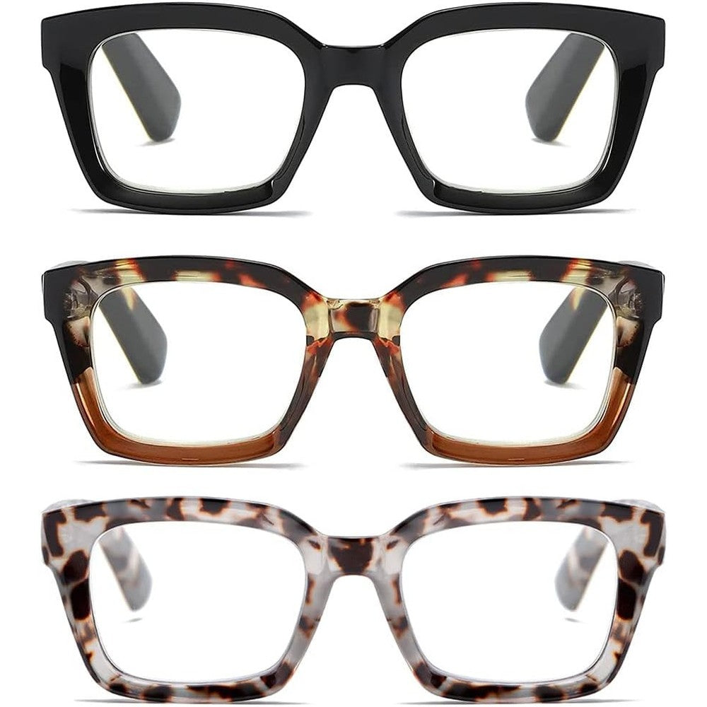 Louol Readers Oprah style square reading glasses front view