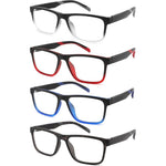 Acavefox 4 pack reading glasses men front view
