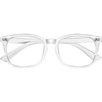 Zehexa square blue light blocking reading glasses front view