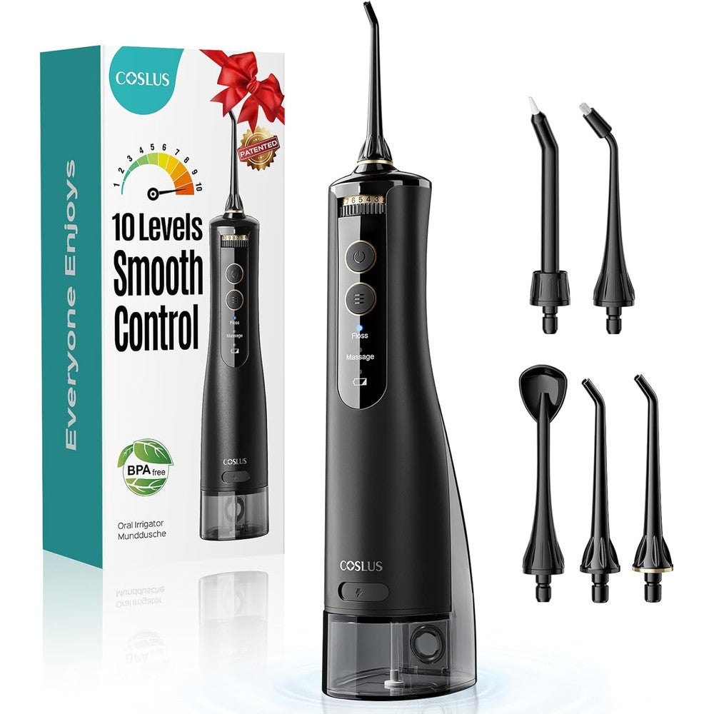 COSLUS E40 Portable Water Flosser front view cordless oral irrigator