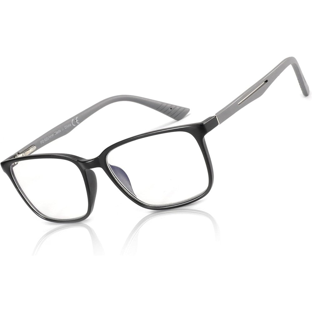Bluemoky blue light reading glasses front view black frame