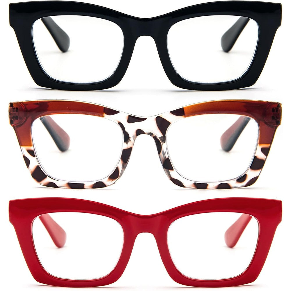 Reavee Oprah style reading glasses front view oversized frame