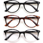 Sigvan 3 pack reading glasses featuring black and tortoise frames front view.
