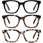 Aimisuv Oprah Square blue light blocking reading glasses front view