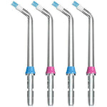 Ronsit plaque seeker replacement tips four pack front view showcasing the transparent design and fine bristle tufts