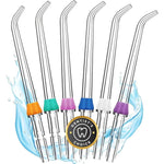 Fortivo water flosser replacement tips six classic jet heads front packaging view