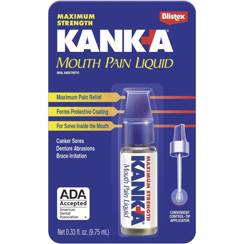 Kank-A Mouth Pain Liquid professional strength front view canker sore relief